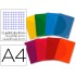 Libreta liderpapel 360 tapa de plastico a4 48 hojas 90g/m2 cuadro 4mm con margen colores surtidos