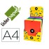Carpeta liderpapel antartik gomas a4 3 solapas carton forrado colores surtidos