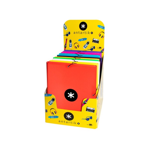 Carpeta liderpapel antartik gomas a4 3 solapas carton forrado colores surtidos