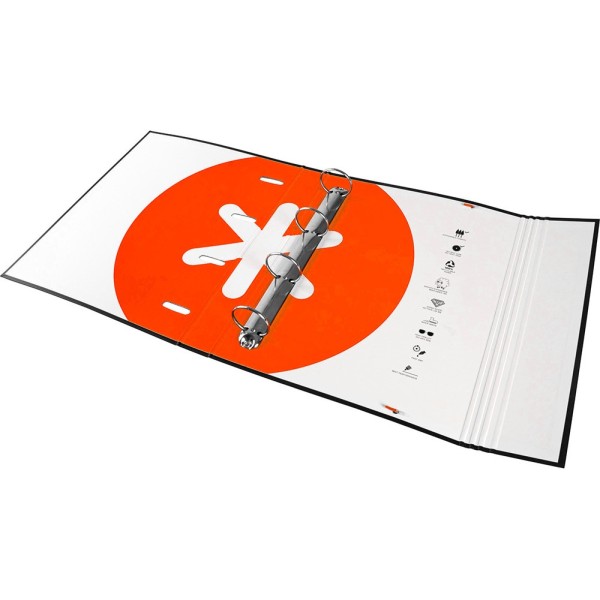 Carpeta con recambio liderpapel antartik a4 cuadro 5 mm forrada 4 anillas 40mm redondas color negra