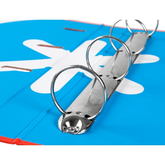 Carpeta con recambio liderpapel antartik a4 cuadro 5 mm forrada 4 anillas redondas 40mm color rojo