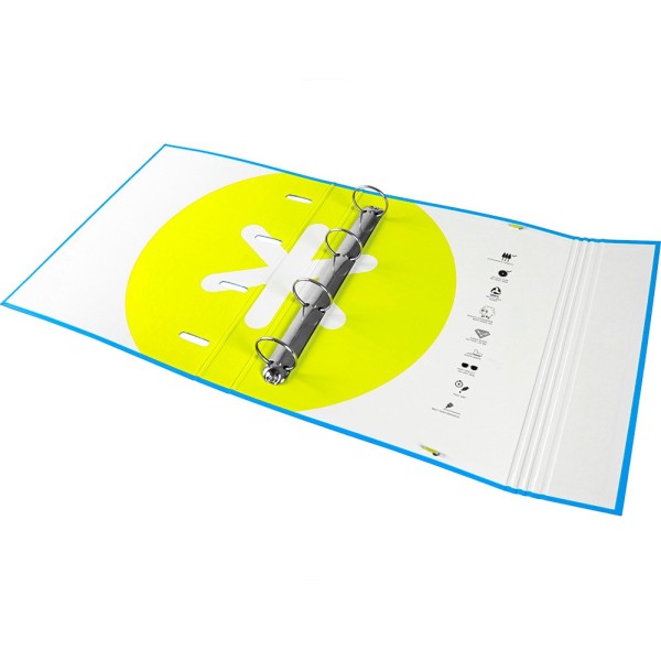 Carpeta con recambio liderpapel antartik a4 cuadro 5 mm forrada 4 anillas 40mm redondas color azul