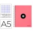 Cuaderno espiral liderpapel a5 micro antartik tapa forrada120h 100 gr cuadro 5 mm 5 band6 taladros color coral