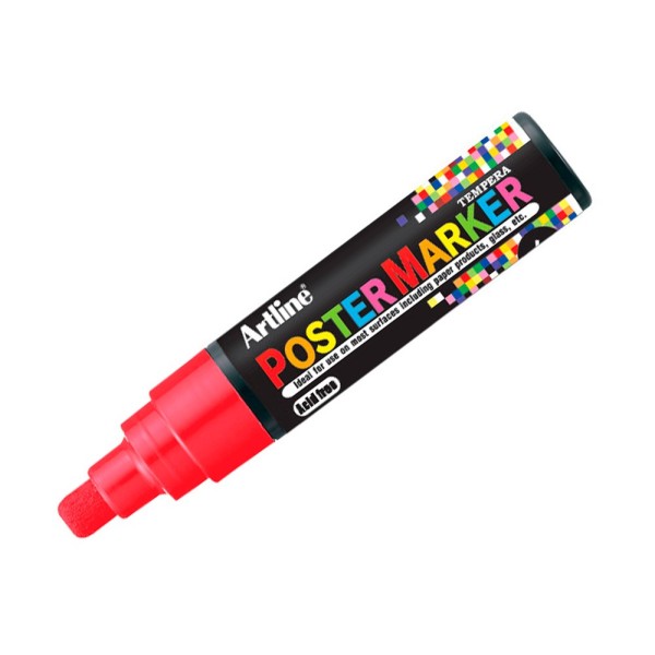 Rotulador artline poster marker epp-6-roj punta redonda 6 mm color rojo