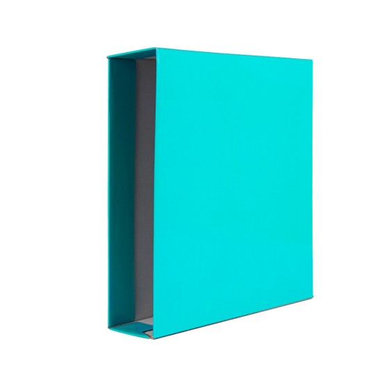 Caja archivador liderpapel de palanca carton din a4 documenta lomo 75 mm verde claro