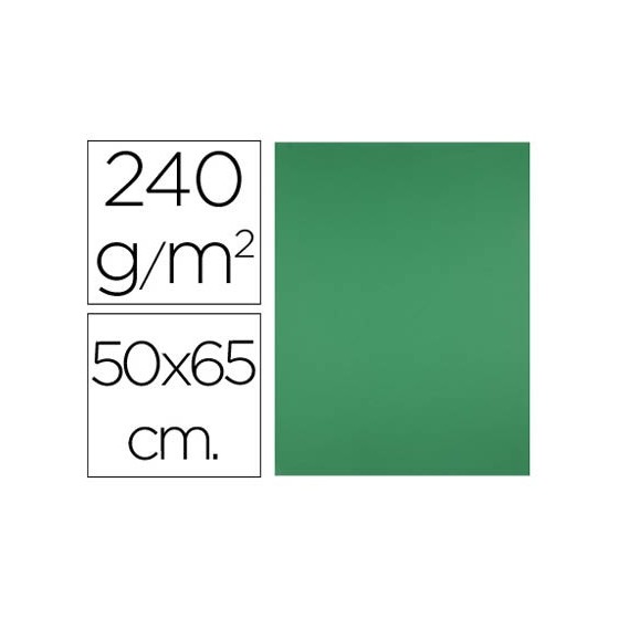 Cartulina liderpapel 50x65 cm 240g/m2 verde navidad paquete de 25 unidades