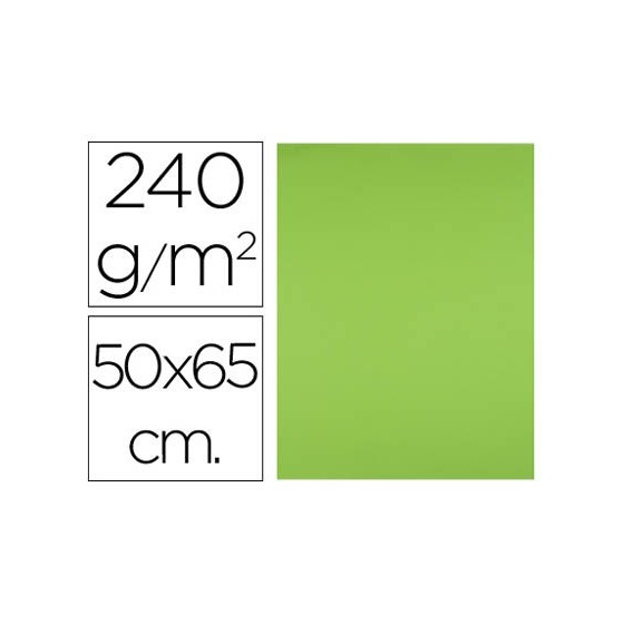 Cartulina liderpapel 50x65 cm 240g/m2 verde hierba paquete de 25 unidades