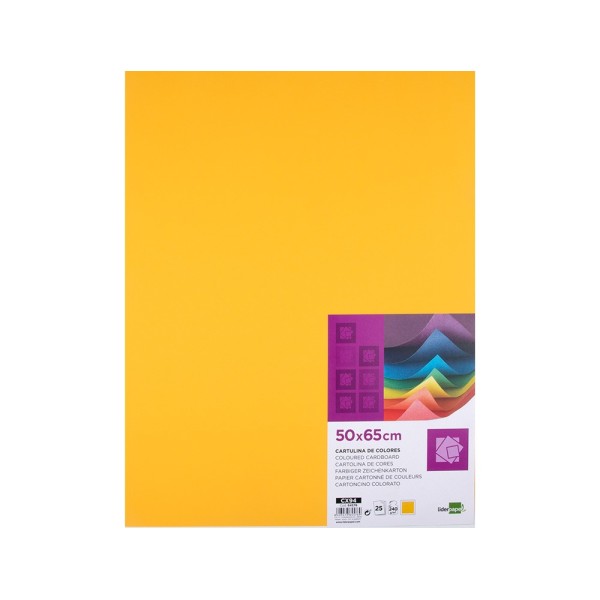 Cartulina liderpapel 50x65 cm 240g/m2 oro viejo paquete de 25 unidades