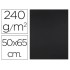 Cartulina liderpapel 50x65 cm 240g/m2 negro paquete de 25 unidades