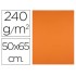 Cartulina liderpapel 50x65 cm 240g/m2 naranja paquete de 25 unidades