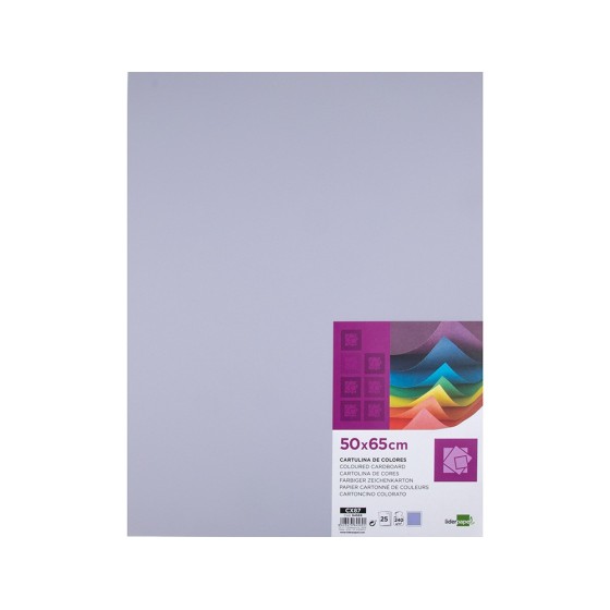 Cartulina liderpapel 50x65 cm 240g/m2 lila paquete de 25 unidades