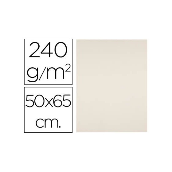 Cartulina liderpapel 50x65 cm 240g/m2 crema paquete de 25 unidades
