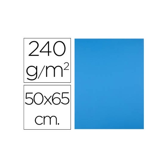 Cartulina liderpapel 50x65 cm 240g/m2 azul turquesa paquete de 25 unidades