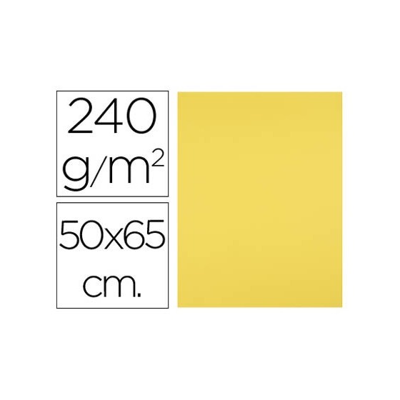 Cartulina liderpapel 50x65 cm 240g/m2 amarillo limon paquete de 25 unidades
