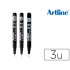 Rotulador artline comic pen calibrado micrometrico negro bolsa de 3 uds 0,2 0,4 0,8 mm