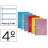 Cuaderno espiral papercop cuarto tapa plastico 80h 90 gr pauta 2,5 mm con margen colores surtidos