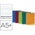 Libreta liderpapel scriptus a5 plus 48 hojas 90g/m2 rayado montessori 3,5mm con margen colores surtidos