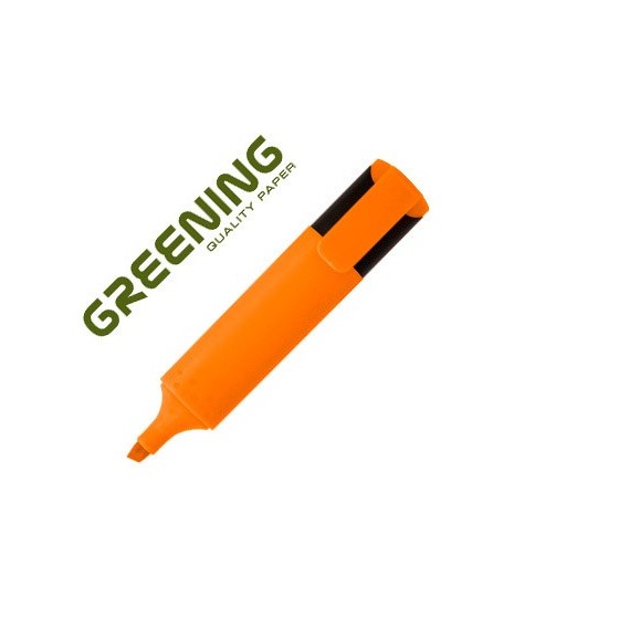 Rotulador greening fluorescente punta biselada naranja