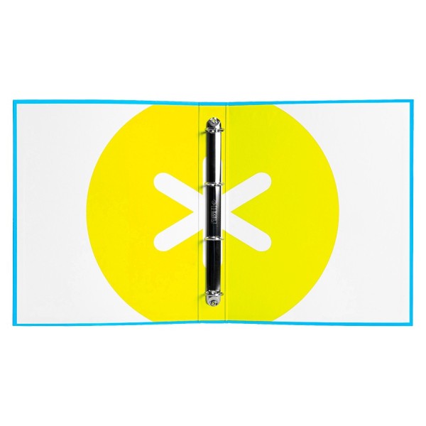 Carpeta liderpapel antartik a4 forrada 4 anillas 25 mm redondas color azul