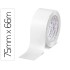 Cinta adhesiva q-connect polipropileno blanca 66 mt x 75 mm para embalaje