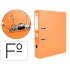 Archivador de palanca liderpapel folio documenta forrado pvc con rado lomo 75mm naranja con compresor