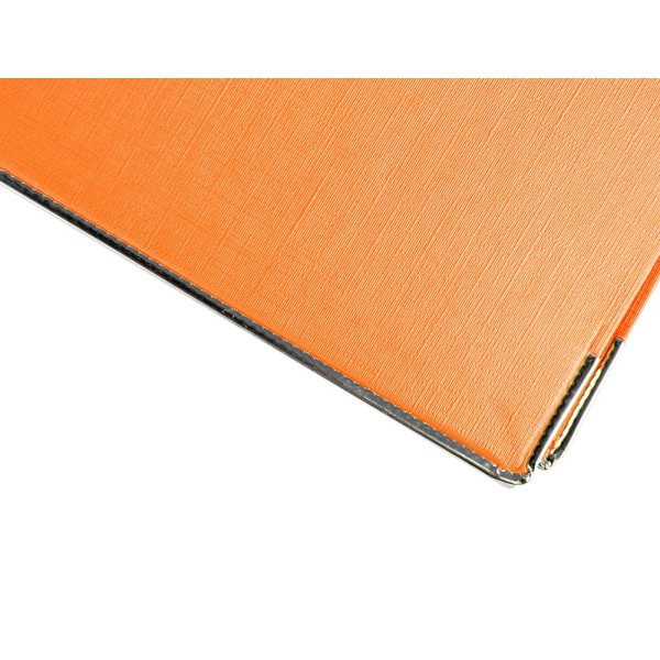 Archivador de palanca liderpapel folio documenta forrado pvc con rado lomo 75mm naranja con compresor