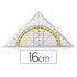 Escuadra liderpapel geometria 16 cm plastico cristal