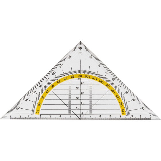 Escuadra liderpapel geometria 16 cm plastico cristal