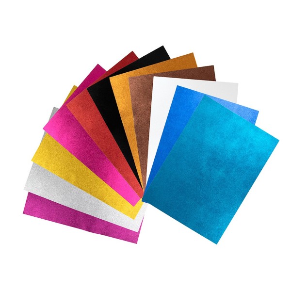 Goma eva con purpurina liderpapel 50x70cm 60g/m2 espesor 2mm plata