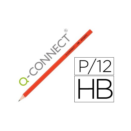 Lapices de grafito q-connect hexagonal sin goma n.2 hb
