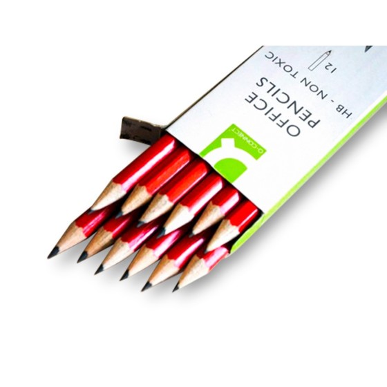 Lapices de grafito q-connect hexagonal sin goma n.2 hb