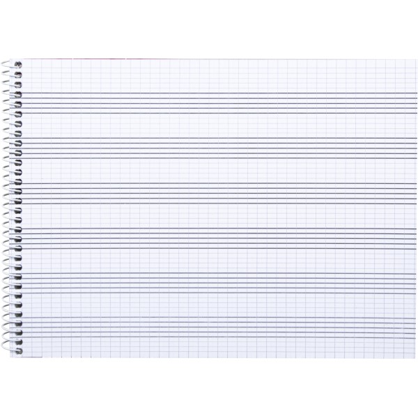 Bloc musica liderpapel combi pentagrama cuadriculado 2,5mm cuarto 20 hojas 100g/m2