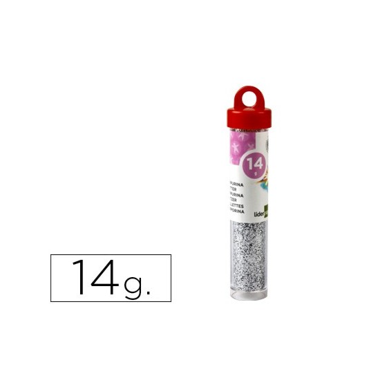 Purpurina liderpapel fantasia color plata bote de 14 gr
