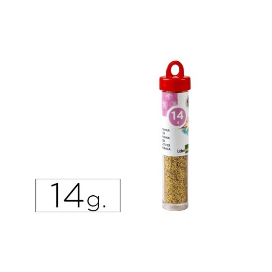 Purpurina liderpapel fantasia color oro bote de 14 gr