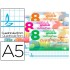 Libreta liderpapel pautaguia tapa cartoncillo 32 hojas din a5 cuadriculado pautado 8mm apaisada 70 gr