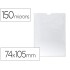 Funda portadocumento q-connect din a7 150 micras pvc transparente con uñero 74x105 mm