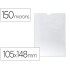 Funda portadocumento q-connect din a6 150 micras pvc transparente con uñero 105x148 mm