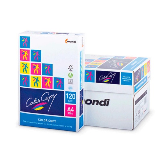 Papel fotocopiadora color copy din a4 120 gramos paquete de 250 hojas
