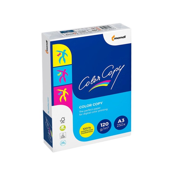 Papel fotocopiadora color copy din a3 120 gramos paquete de 250 hojas