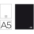 Libreta liderpapel tapa negra a5 80 hojas 60g/m2 liso sin margen