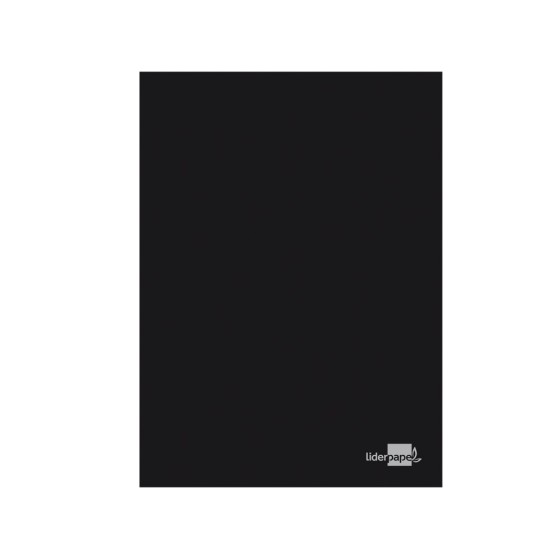 Libreta liderpapel tapa negra a5 80 hojas 60g/m2 cuadro 5mm con doble margen