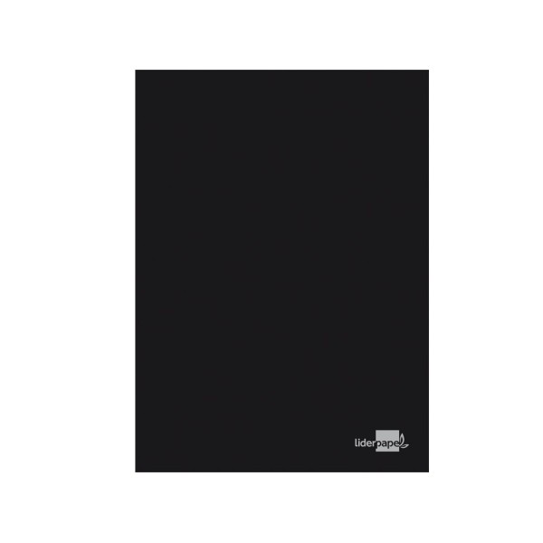 Libreta liderpapel tapa negra a5 80 hojas 60g/m2 horizontal con doble margen