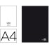 Libreta liderpapel tapa negra a4 80 hojas 60g/m2 liso sin margen