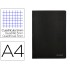 Libreta liderpapel tapa negra a4 80 hojas 60g/m2 cuadro 5mm con doble margen