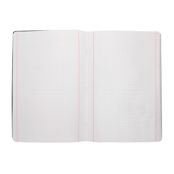 Libreta liderpapel tapa negra a4 80 hojas 60g/m2 cuadro 5mm con doble margen