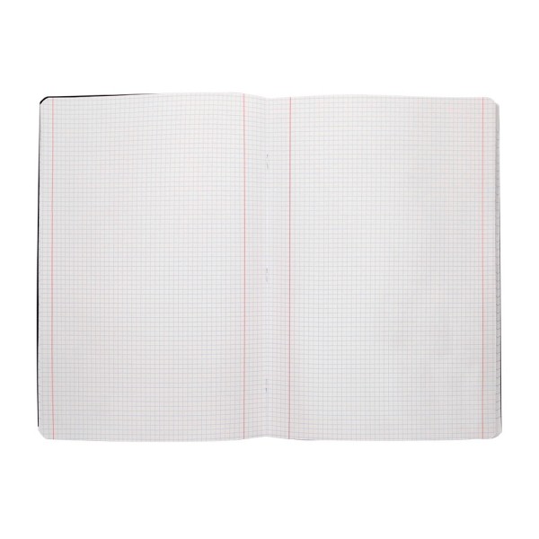Libreta liderpapel tapa negra a4 80 hojas 60g/m2 cuadro 5mm con doble margen