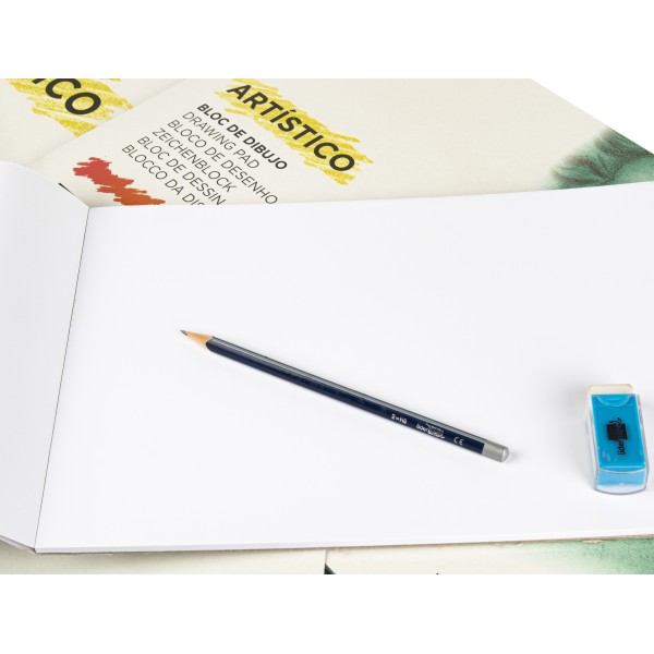 Bloc dibujo liderpapel artistico encolado 594x420mm 24+6 hojas 120g/m2 sin recuadro