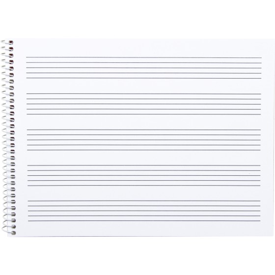 Bloc musica liderpapel pentagrama 4mm cuarto 20 hojas 100g/m2