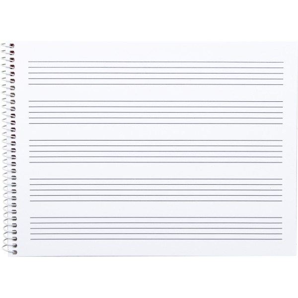 Bloc musica liderpapel pentagrama 4mm cuarto 20 hojas 100g/m2
