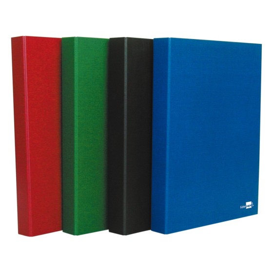 Carpeta de 4 anillas 25mm redondas liderpapel cuarto carton forrado paper coat 4 colores surtidos